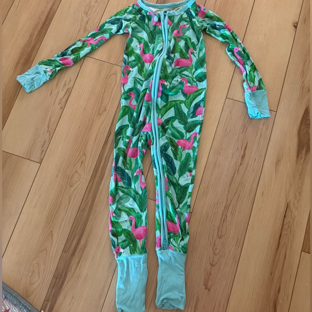 Little Sleepies “Palm Springs” Flamingo Zippy 2T